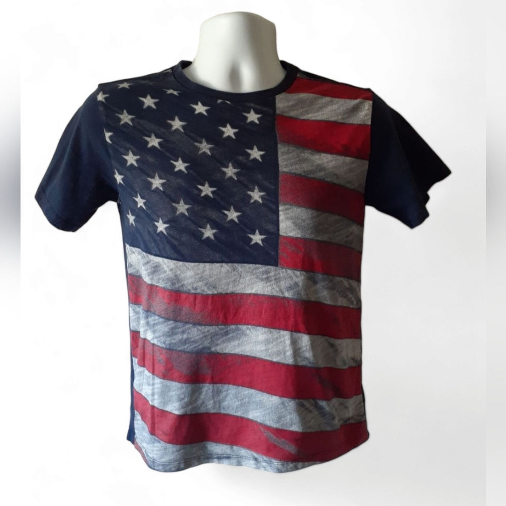 Place boys USA flag print short-sleeve shirt